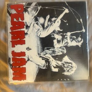 Pearl Jam Vinyl Record with Red and Black Cover